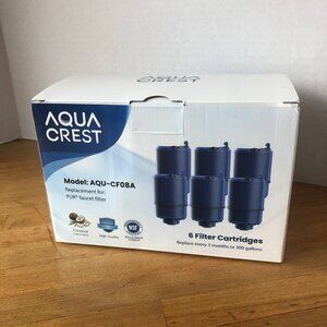 AQUA CREST Water Filter Model: AQU-CF08A 6 Filter New